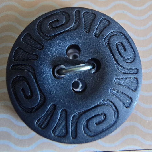 Wavy laser Button - Blue