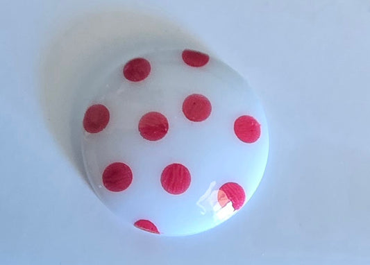 Prints Dots  - Red On White
