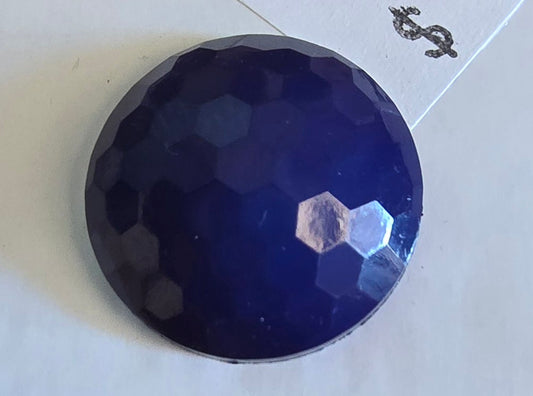 Blue Faceted Button