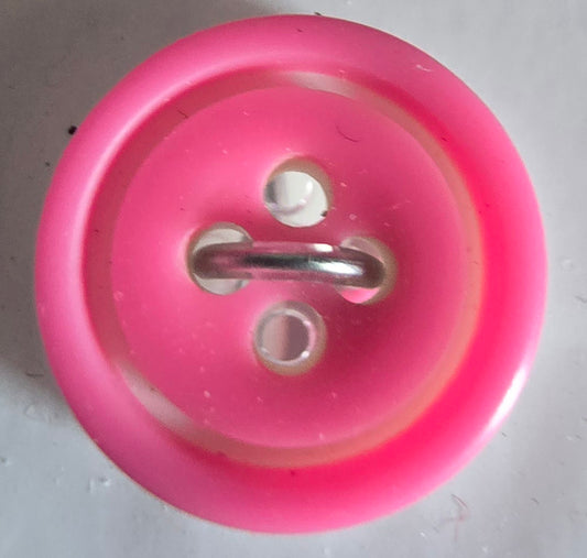 Layered Button - Bright Pink