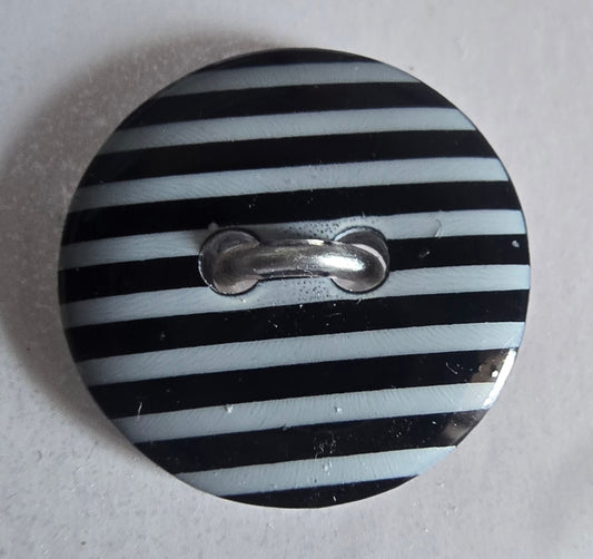 Black & White Stripe Buttons