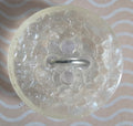 Faux Leather Pearl Button