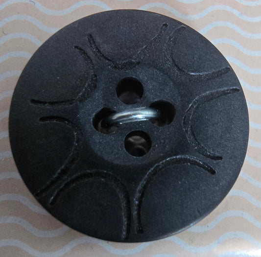 Wavy Laser Button - Navy