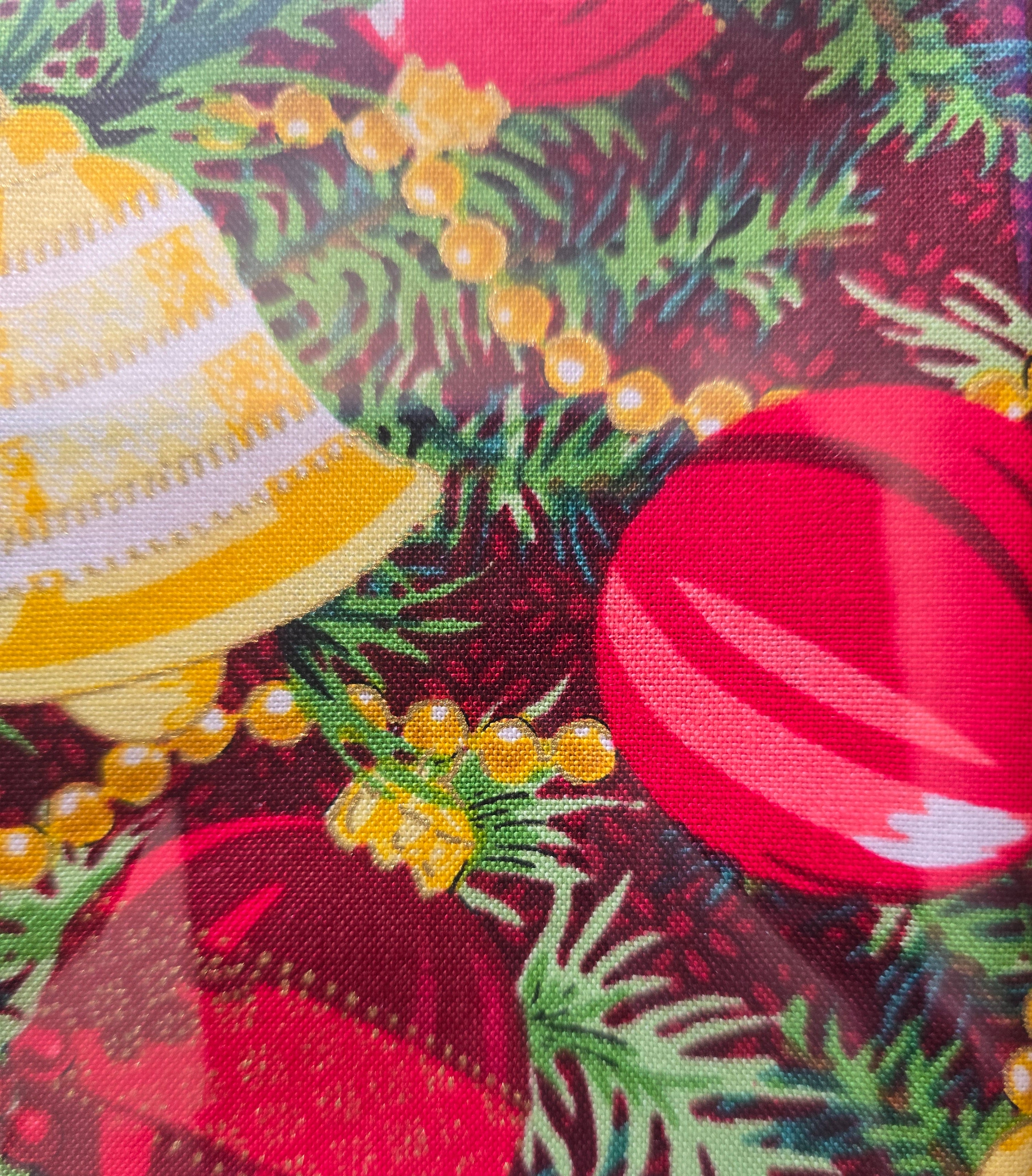 Joyful Christmas Ornaments - Metallic Red
