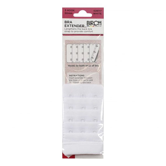 Bra Extenders - 3 white 50mm