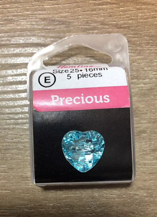 Light Blue Heart Button