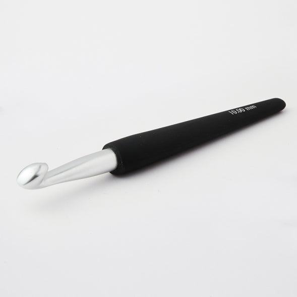 Aluminium Crochet Hook -Silver/Black - KnitPro