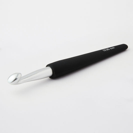 Aluminium Crochet Hook -Silver/Black - KnitPro